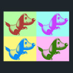 Pop Art Cartoon Hond Poster<br><div class="desc">Pop Art Cartoon Hond Poster</div>