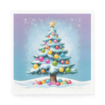 Pop Art Cartoon Kerstboom Kleurrijke Ornamenten