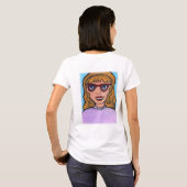 Pop Art Cartoon Meisje Custom Preppy Unique T-shirt (Achterkant volledig)
