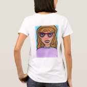 Pop Art Cartoon Meisje Custom Preppy Unique T-shirt (Achterkant)