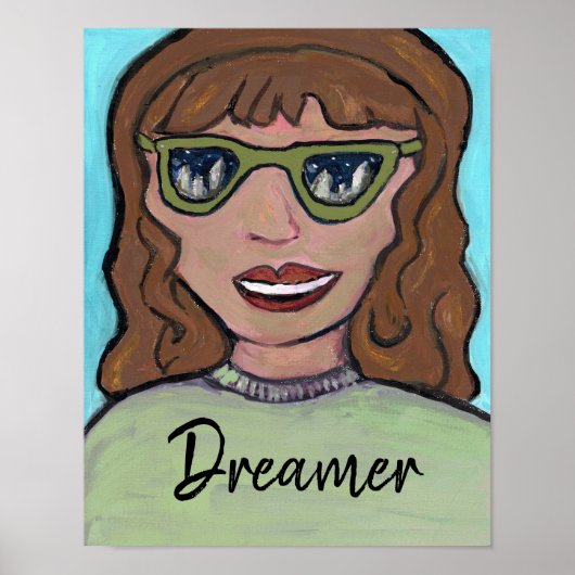 Pop Art Cartoon Meisje Preppy Custom Plezier Poster (Voorkant)