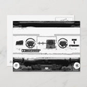 Pop Art Cassette Briefkaart (Voorkant / Achterkant)