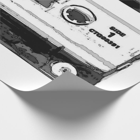 Pop Art Cassette Cadeaupapier (Hoek)