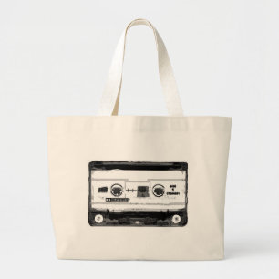 Pop Art Cassette Grote Tote Bag