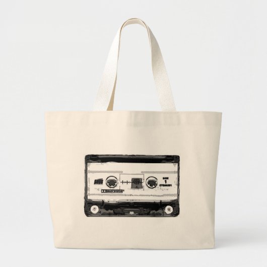 Pop Art Cassette Grote Tote Bag (Voorkant)