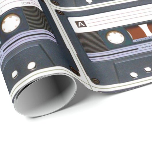 Pop Art Cassette Retro Cadeaupapier (Rol Hoek)