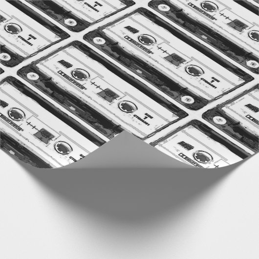 Pop Art Cassette Retro Cadeaupapier (Hoek)