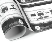 Pop Art Cassette Retro Cadeaupapier (Rol Hoek)