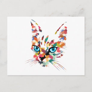 POP ART CAT BRIEFKAART