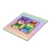 Pop Art Cat Ceramic Tile Tegeltje (Zijkant)