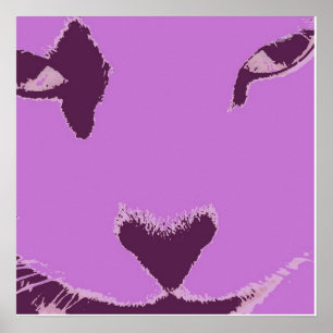 Pop Art Cat Closeup Poster