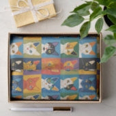 Pop Art Cat Collage Decoupage Tissuepapier (Geschenk)