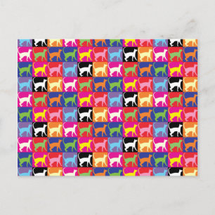 Pop Art Cats Briefkaart