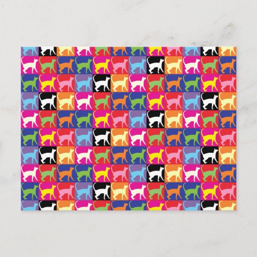 Pop Art Cats Briefkaart (Voorkant)