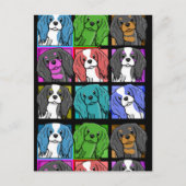Pop Art Cavalier King Charles Spaniel Briefkaart (Voorkant)