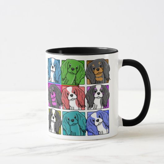 Pop Art Cavalier King Charles Spaniel Mok (Rechts)