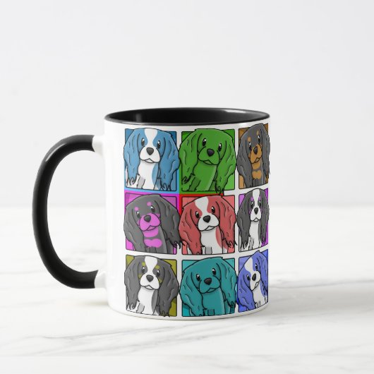 Pop Art Cavalier King Charles Spaniel Mok (Links)