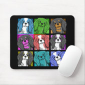 Pop Art Cavalier King Charles Spaniel Muismat (Met muis)
