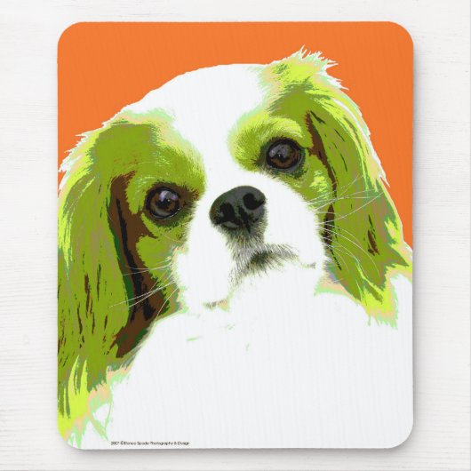 Pop Art Cavalier King Charles Spaniel Muismat (Voorkant)
