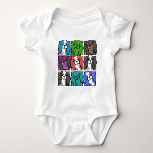 Pop Art Cavalier King Charles Spaniel T-shirt (Voorkant)