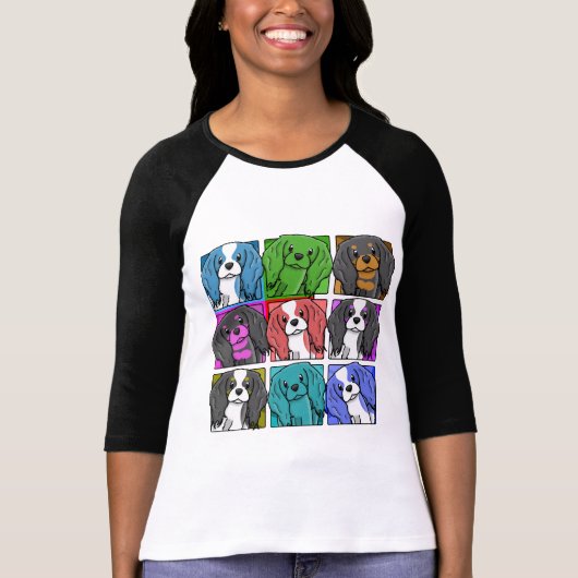 Pop Art Cavalier King Charles Spaniel T-shirt (Voorkant)