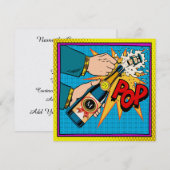 Pop Art Celebration op uitnodiging van het jaar (Voorkant / Achterkant)