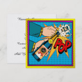 Pop Art Celebration op uitnodiging van het jaar (Voorkant / Achterkant)