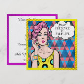 Pop Art Celebration Uitnodiging (Voorkant / Achterkant)