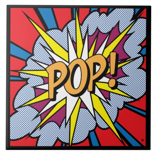 Pop Art Ceramic Tile Tegeltje (Voorkant)