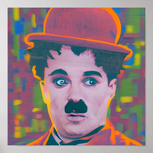 Pop Art Chaplin Poster (Voorkant)