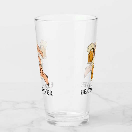 Pop Art Cheers Beers Beste Dag Ooit Glas (Rechts)