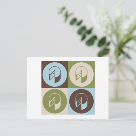 Pop Art Cheese Briefkaart (Staand voorkant)