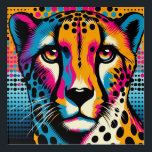 Pop Art Cheetah 12 x 12 Acryl Wandkunst Acryl Muurkunst<br><div class="desc">Een 12 x 12 stuk acryl muurkunst met een Pop Art Cheetah! Origineel kunstwerk!</div>
