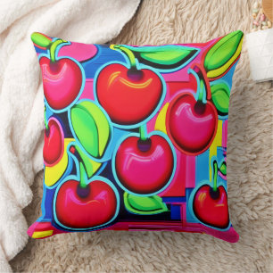 Pop Art Cherry Burst Kussen