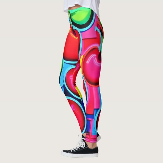 Pop Art Cherry Burst Leggings (Links)