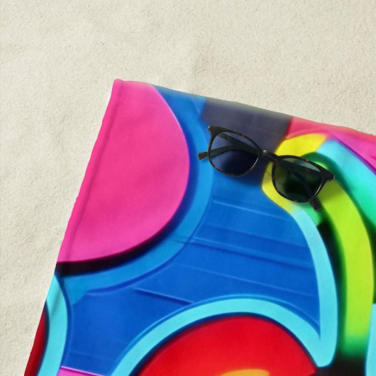 Pop Art Cherry Burst Strandlaken (In situ)