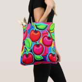 Pop Art Cherry Burst Tote Bag (Dichtbij)