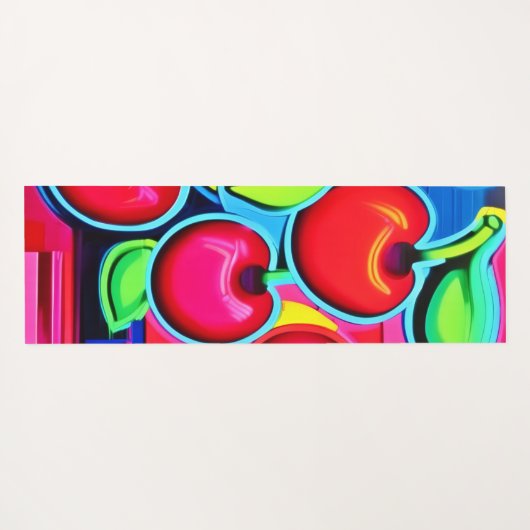 Pop Art Cherry Burst Yogamat (Achterkant (horizontaal))