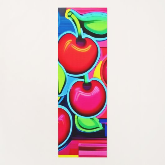 Pop Art Cherry Burst Yogamat (Voorkant)
