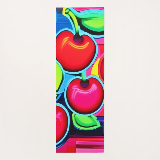 Pop Art Cherry Burst Yogamat (Achterkant)