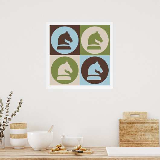 Pop Art Chess Poster (Keuken)