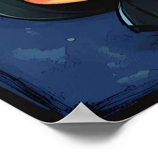 Pop Art Chibi Heksen Grid Schattigee Halloween Wal Poster (Hoek)