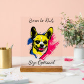 Pop Art Chihuahua Design Acryl Bord (Huwelijk)
