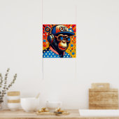 POP-ART CHIMP 6 POSTER (Keuken)