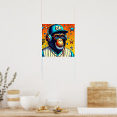 POP-ART CHIMP 8 POSTER (Keuken)