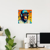 POP-ART CHIMP 8 POSTER (Thuiskantoor)