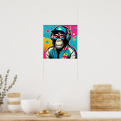 POP-ART CHIMPANSEE 4 POSTER (Keuken)