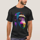 Pop Art Chimpansee Chimp Dierenaap Gezicht Ape Mo T-shirt (Voorkant)