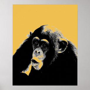 Pop Art Chimpansee Poster