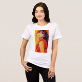 Pop Art Chique Meisje Tri-Blend Shirt (Voorkant volledig)